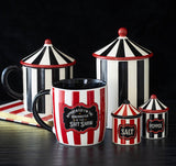 Circus style quirky big top storage Jar. perfect for Tea, Coffee, Sugar canister. gothic unusual alternative twisted circus kitchen range