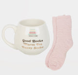 Good books warm tea fuzzy socks perfect gift for readers bookish booktok