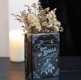 Book of spells Ceramic Vase in the shape of an upright book. book lover gift bookish booktok readers present skull gothic alternative witch