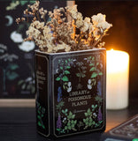 Library of poisonous plants Ceramic Vase in the shape of an upright book lover gift bookish booktok readers present skull gothic alternative