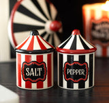 Salt and pepper circus tent shakers gothic alternative decor giftware