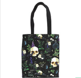 Skulls and Vines  gothic alternative rock Tote bag book bag Dark Romance