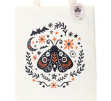 Black Moth Folk Tote Bag shopping book bag alternative