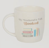 My weekend is fully booked mug curl up with a book mug readers bookish Gift