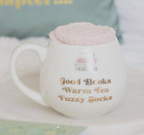 Good books warm tea fuzzy socks perfect gift for readers bookish booktok