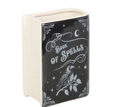 Book of spells Ceramic Vase in the shape of an upright book. book lover gift bookish booktok readers present skull gothic alternative witch