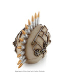 Steampunk Style Skull with Bullet Mohican Height 14.5cm Width 10cm Depth 18.5cm