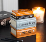 Book stack oil burner wax warmer book lovers horror. Dark romance ghosts gothic witchy alternative readers  bookish style