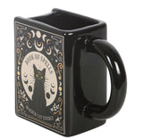 Book Of Spells Black Cat Magic Shaped Mug Book Lovers Witchy Bookish Dark Romance Readers Gift  📖