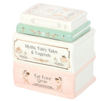 Book stack oil burner wax warmer book lovers readers romance pastel style